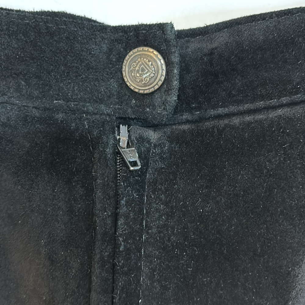 Vintage Harry Rosen black suede pencil skirt size 8 - Picture 4 of 7